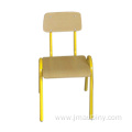 Kindergarden plywood chair with metal leg